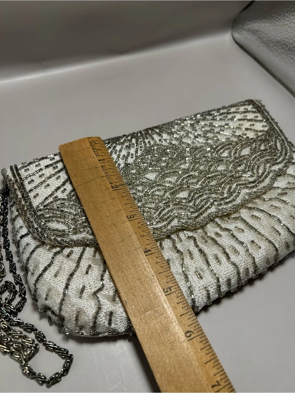 Genuine Vintage La Regale Beaded Evening Clutch with Chain Strap